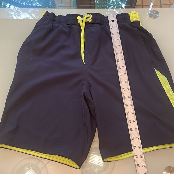 Nike swim shorts navy green medium drawstring, two pockets and one hidden pocket - Picture 9 of 9